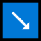 Down-Right Arrow emoji on Microsoft